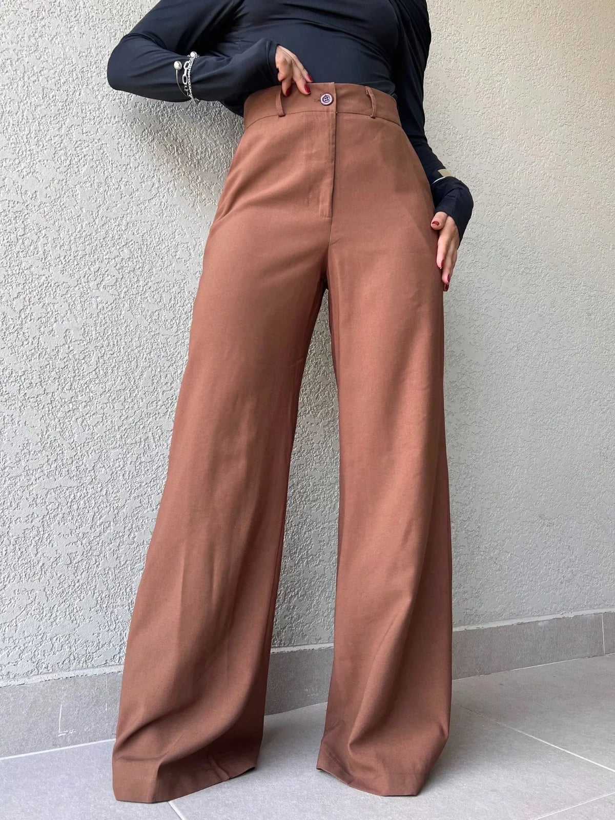 Calça pantalona feminina ( marrant)