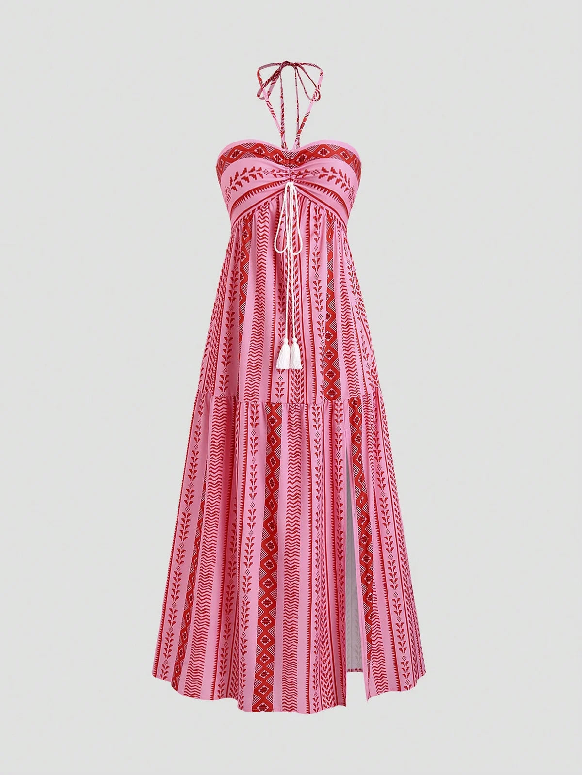 Vestido Feminino Sem Manga para Férias na Praia, Look