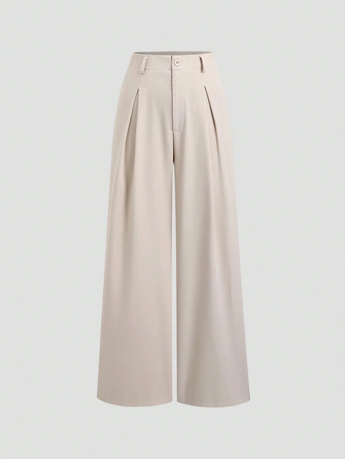 Calça Pantalona Vintage de Pernas Largas com Textura Plissada