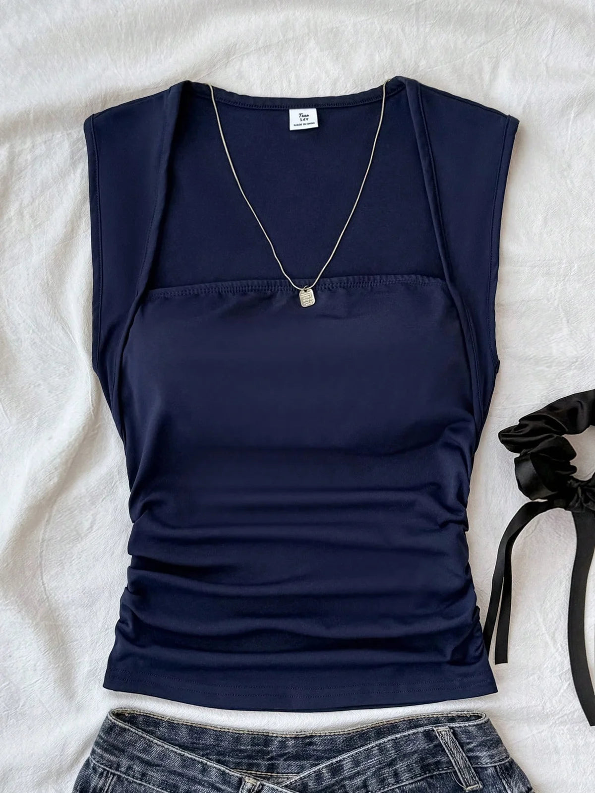 Top Feminino Camisetas para Adolescentes Meninas Regata Lateral