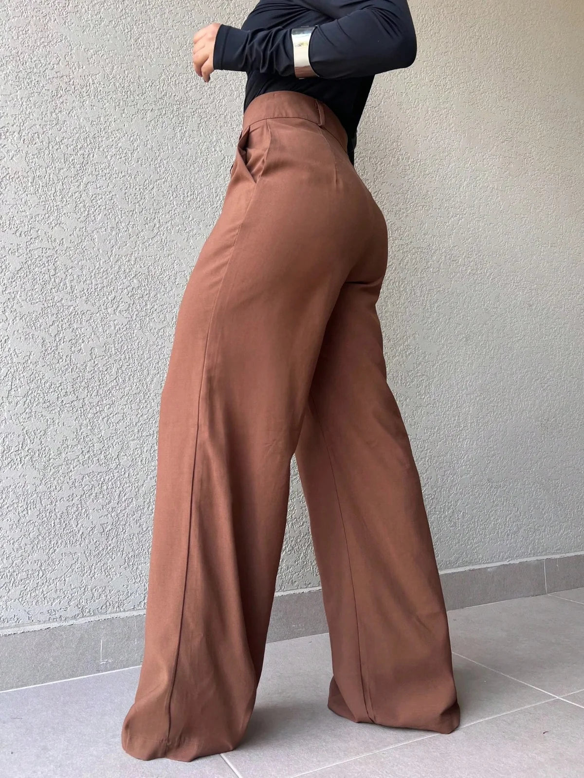 Calça pantalona feminina ( marrant)
