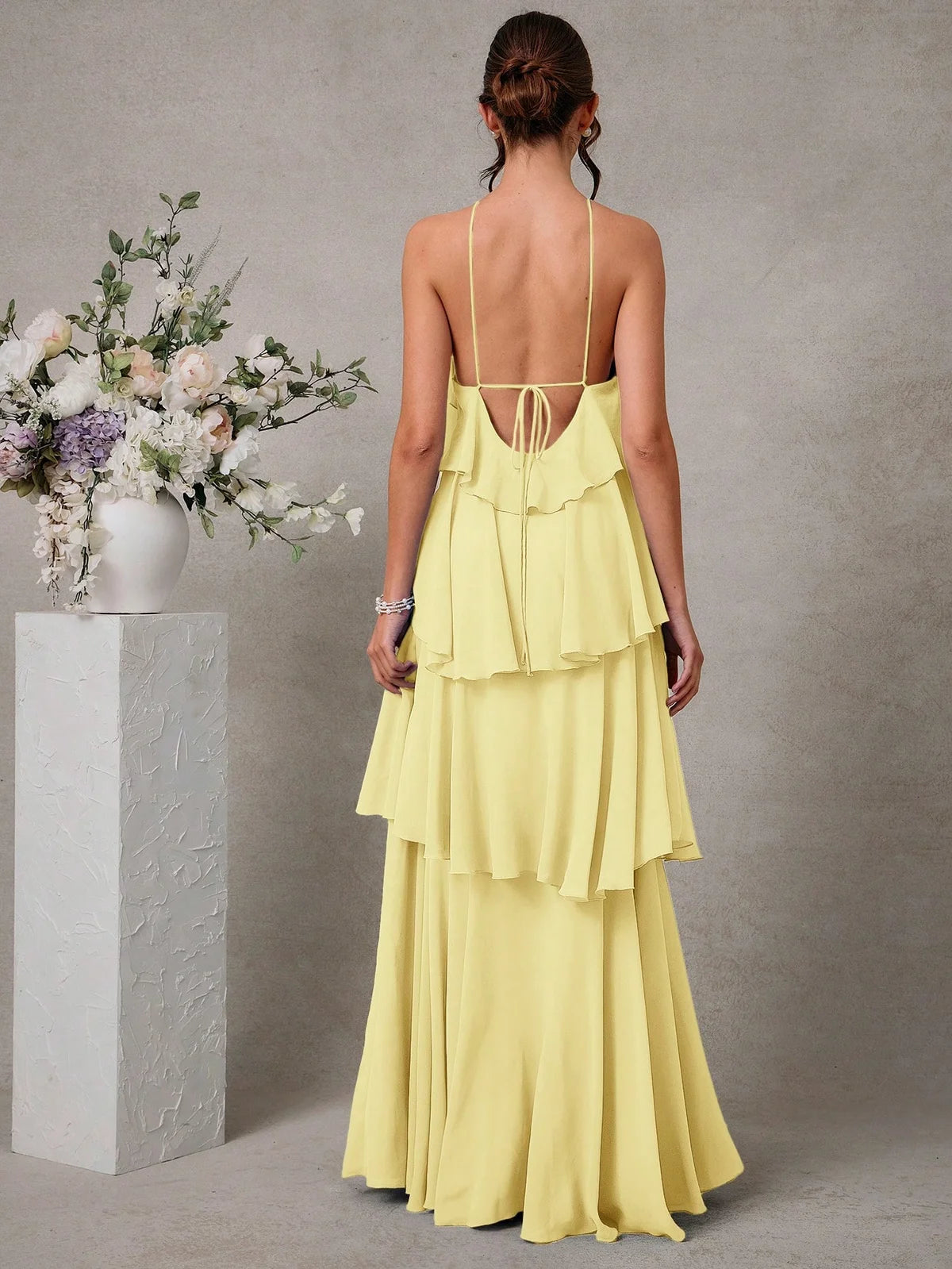 L'Amorae Vestido e Romântico de Convidado de Casamento Longo
