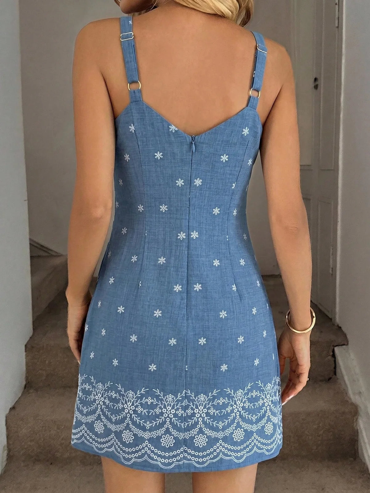 Vestido Mini Sem Mangas Floral Miúdo de para Mulheres, Férias