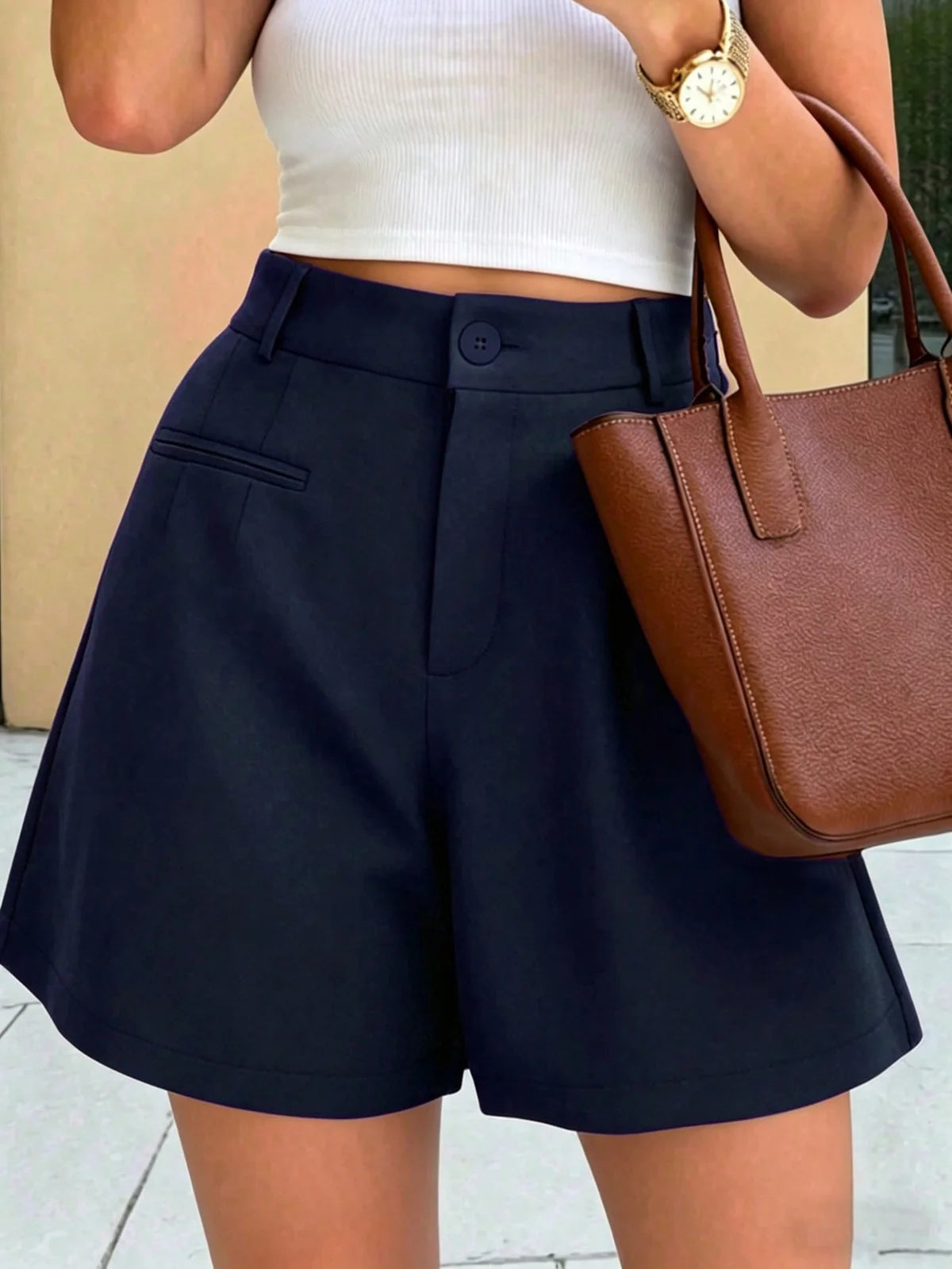 Cévolie Shorts Casuais Femininos de Perna Larga e Ajuste Folgado