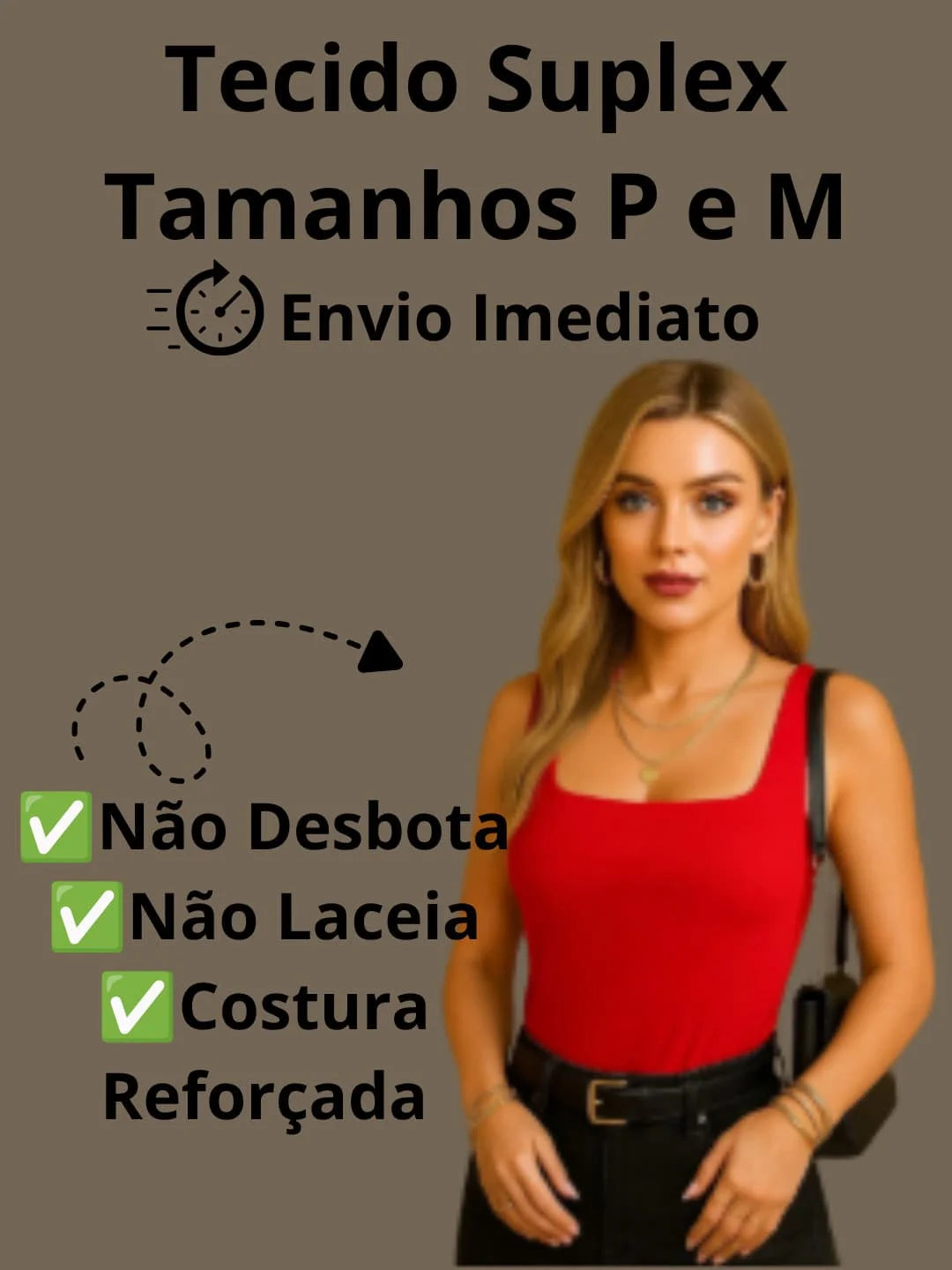 Top Feminino Blusa suplex decote quadrado regata basica feminina
