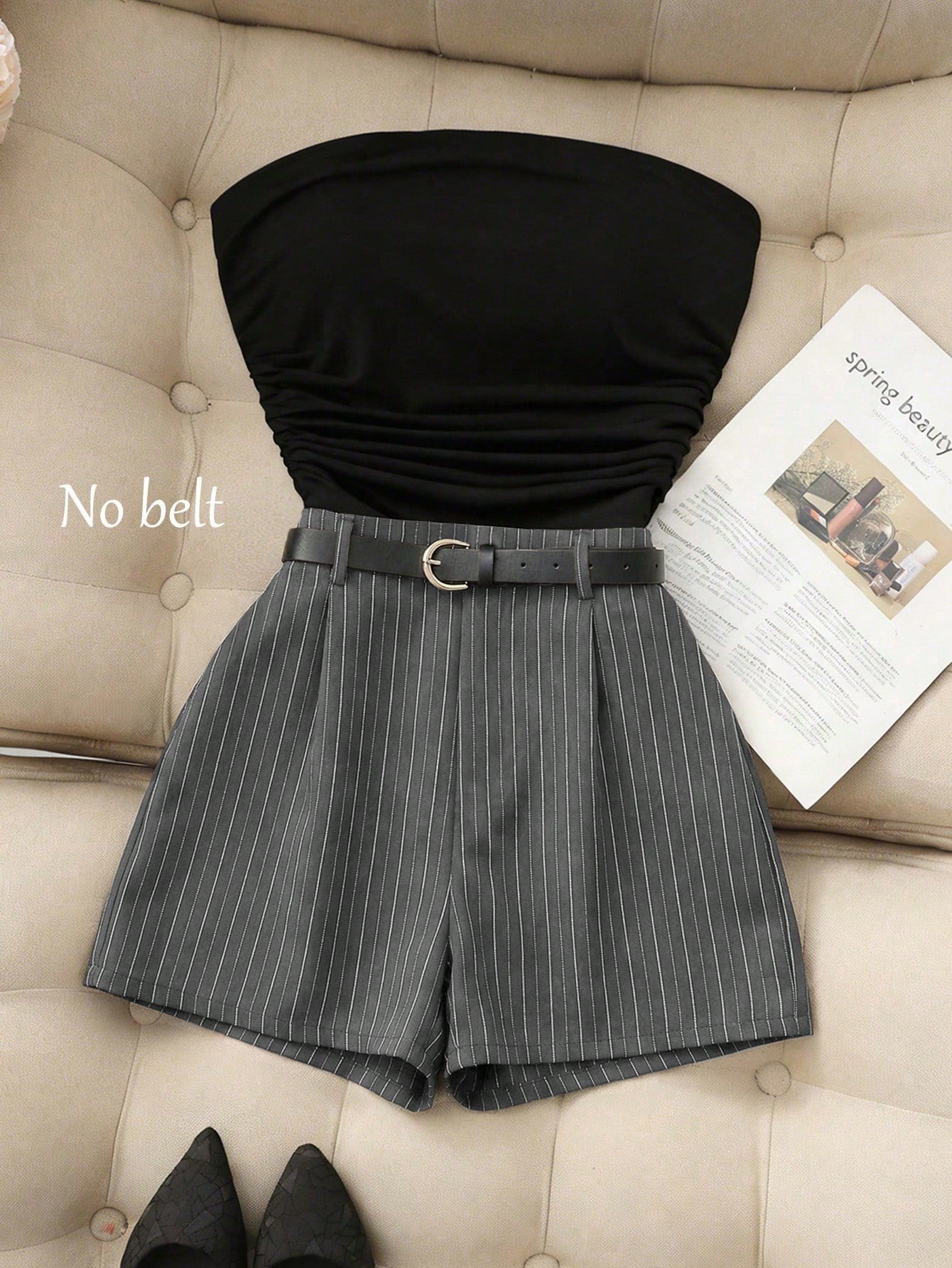 Conjunto Camisa Manga Longa e Calça Reta Colorblock
