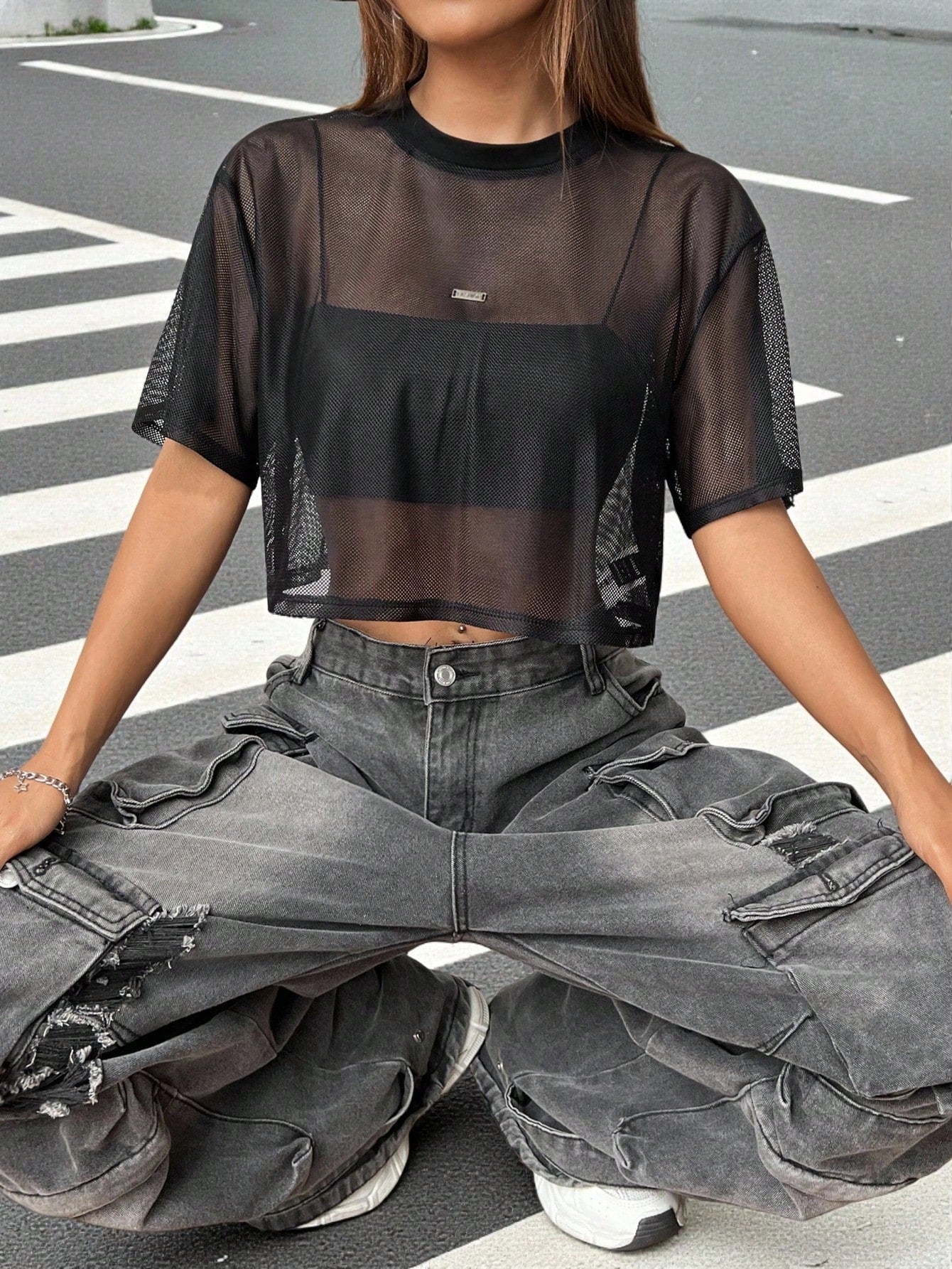 Blusa Manga Morcego Solta com Decote Canoa