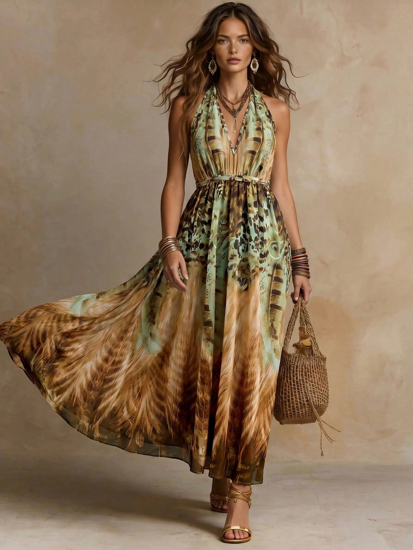 Vestido Sexy Costas Nuas com Tiras Cruzadas Criss-Cross