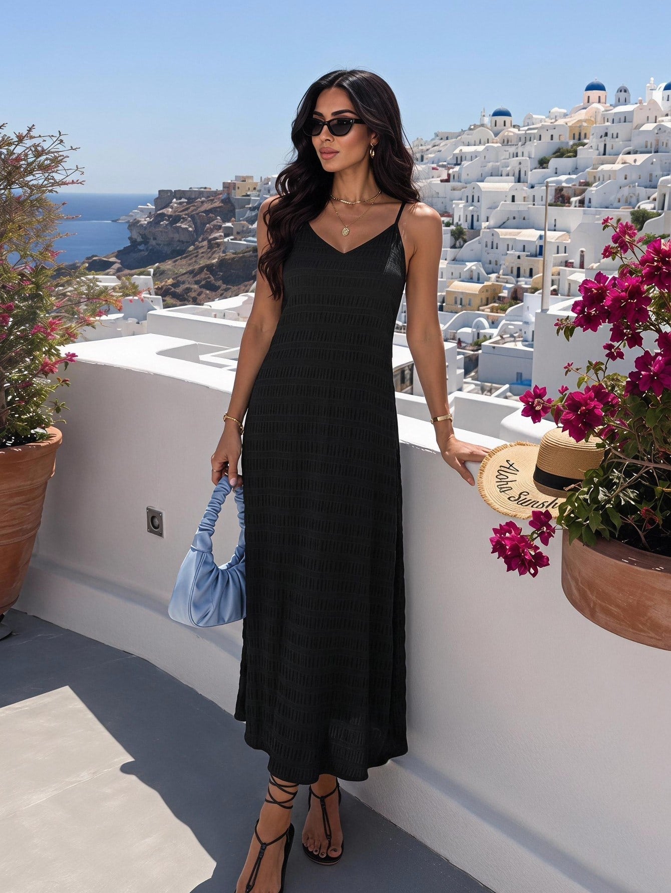 Vestido Sexy Costas Nuas com Tiras Cruzadas Criss-Cross