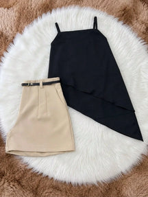 Conjunto Feminino Plus Size Alfaiataria com Shorts