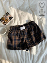 Shorts Casuais Xadrez Mini Femininos para
