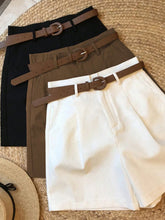 Conjunto Feminino de 3 Peças Preto Branco Café Shorts para