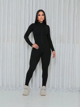 Macacão Longo com Zíper Manga Longa Anarruga Modelador Virginia