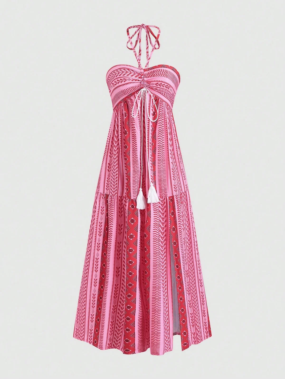 Sweetra Petite Vestido Romântico Sem Mangas com Estampa de Trigo