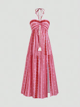 Vestido Feminino Sem Manga para Férias na Praia, Look