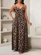 Lady Vestido Longo Feminino Estampa Leopardo Arco-Íris Férias