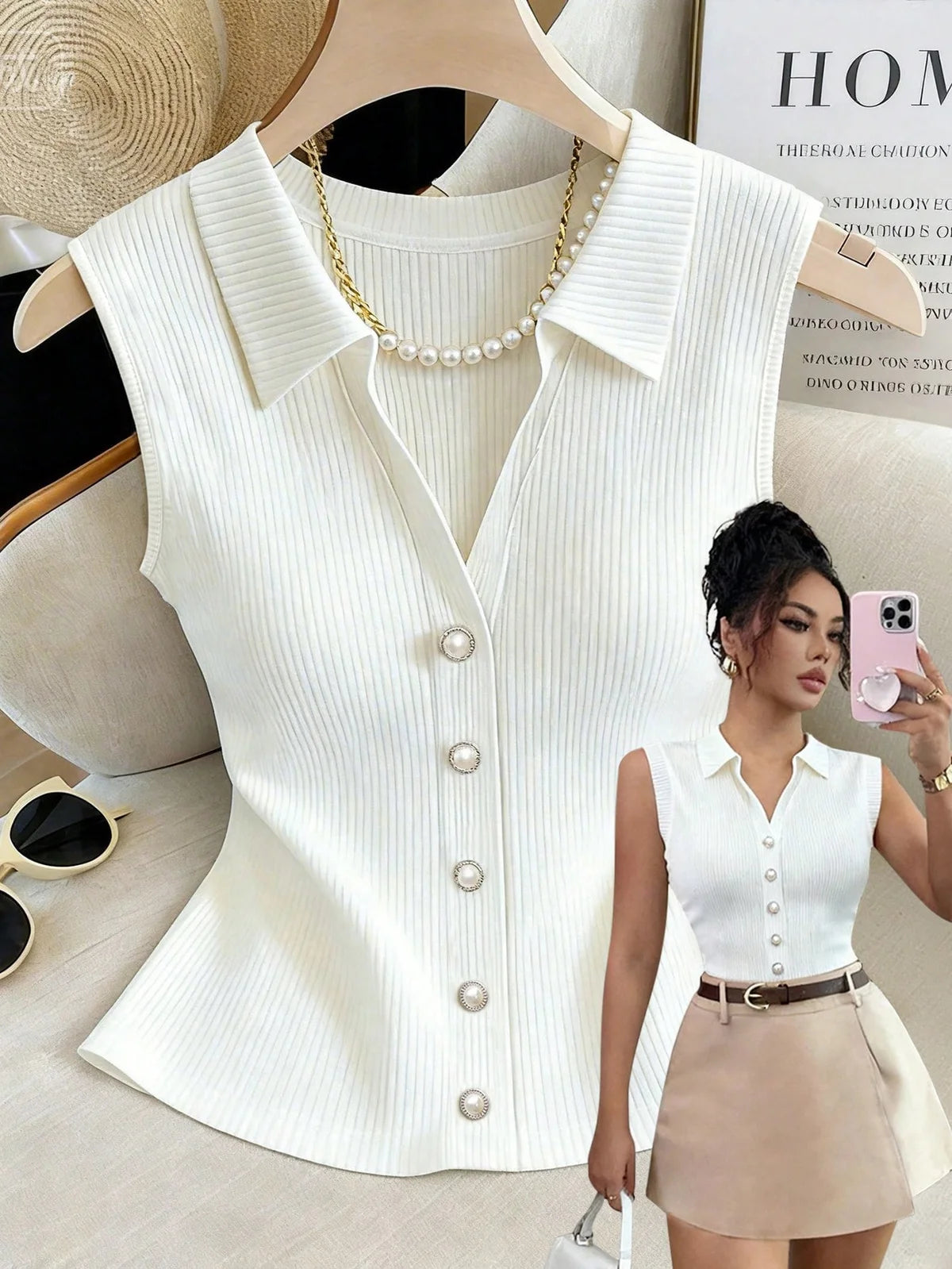 Colete de Alfaiataria Rafferiza Regata Slim Fit de Malha