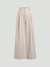 Calça Pantalona Vintage de Pernas Largas com Textura Plissada