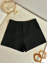 Shorts Casuais Femininos Simples de Cor Sólida com Bolso