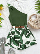 Conjunto de 2 peças Feminino de de Férias e Sexy com Estampa