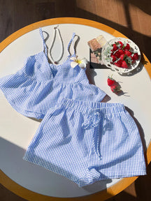 Comfortcana 2 peças/Conjunto Conjunto de Top Tipo Camiseta e