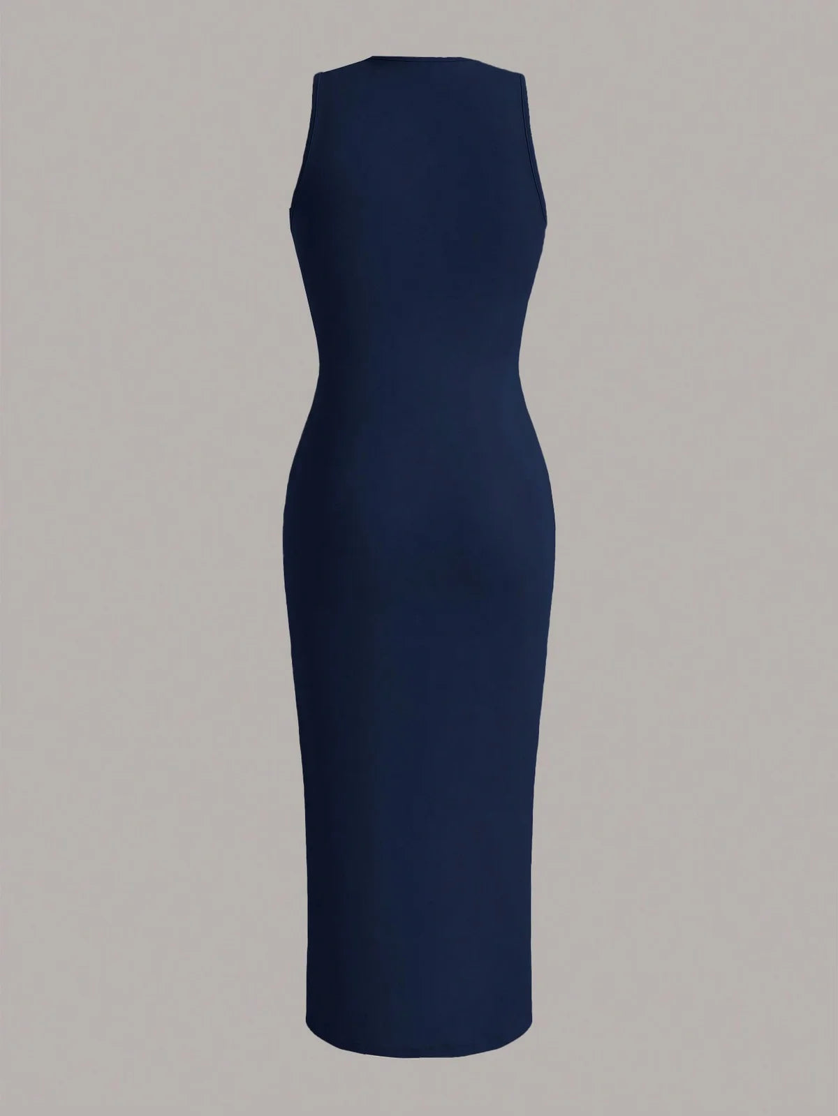 Vestido Regata com Cintura Franzida Sólido de , Vestidos de para