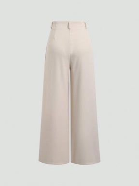 Calça Pantalona Vintage de Pernas Largas com Textura Plissada