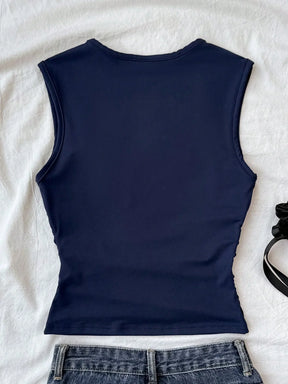 Top Feminino Camisetas para Adolescentes Meninas Regata Lateral