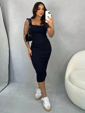 Vestido Regata mídi Ribana premium 100% algodão