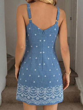 Vestido Mini Sem Mangas Floral Miúdo de para Mulheres, Férias