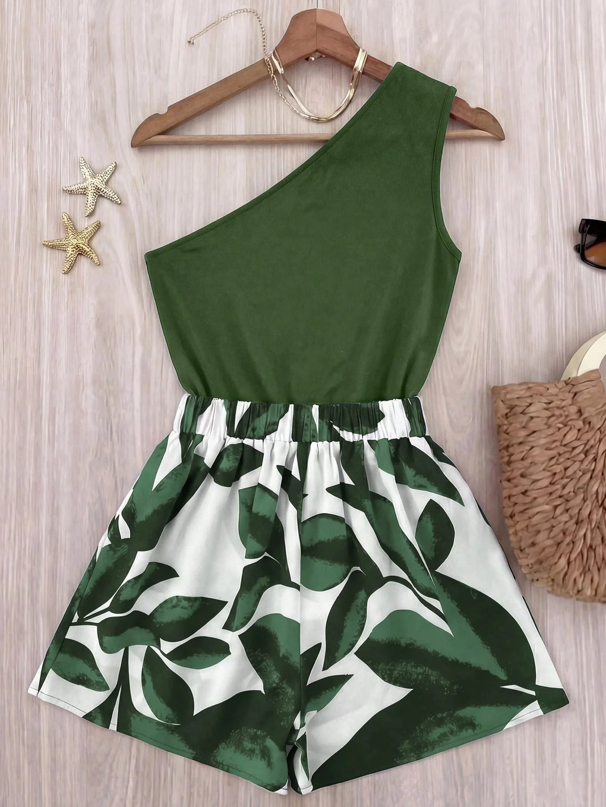 Conjunto de 2 peças Feminino de de Férias e Sexy com Estampa