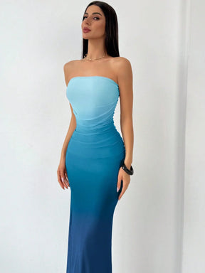 Vestido Bodycon Gradiente Mesh Print, Americano