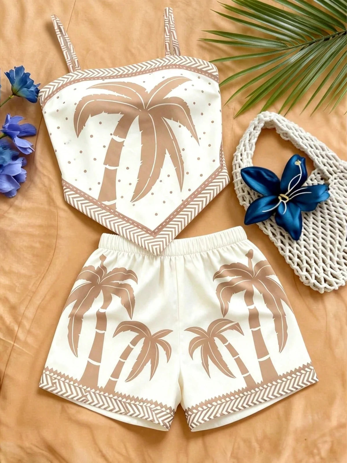 Conjunto de 2 Peças Feminino para Férias / , Top Regata com