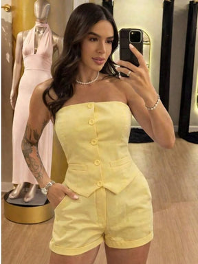 Conjunto Alfaitaria Tomara que caia sofisticaçao Moderna