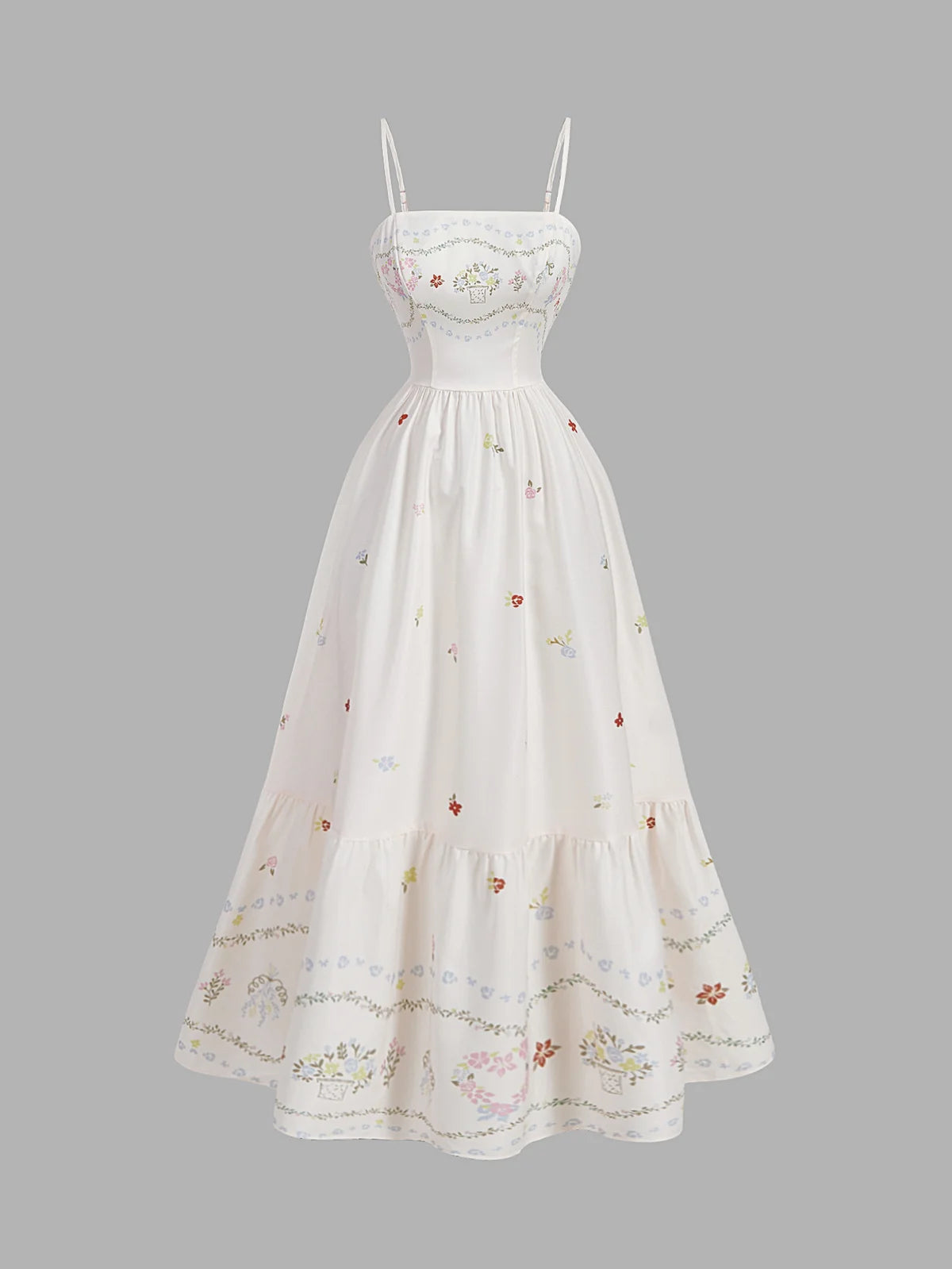 [Design Estampado] Vestido Cami Feminino com Estampa Floral e
