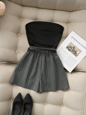 Conjunto Camisa Manga Longa e Calça Reta Colorblock