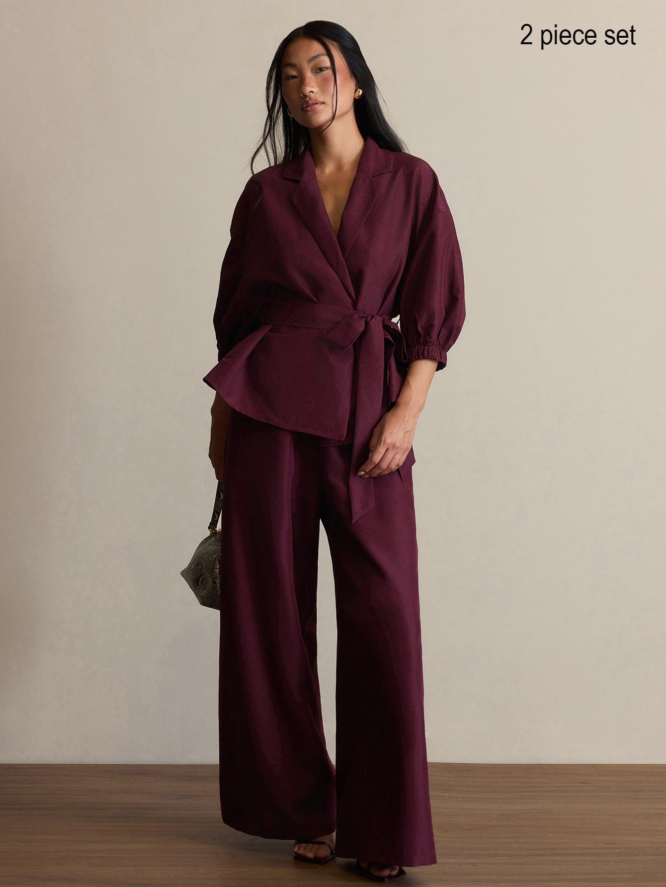 Conjunto Camisa Manga Longa e Calça Reta Colorblock